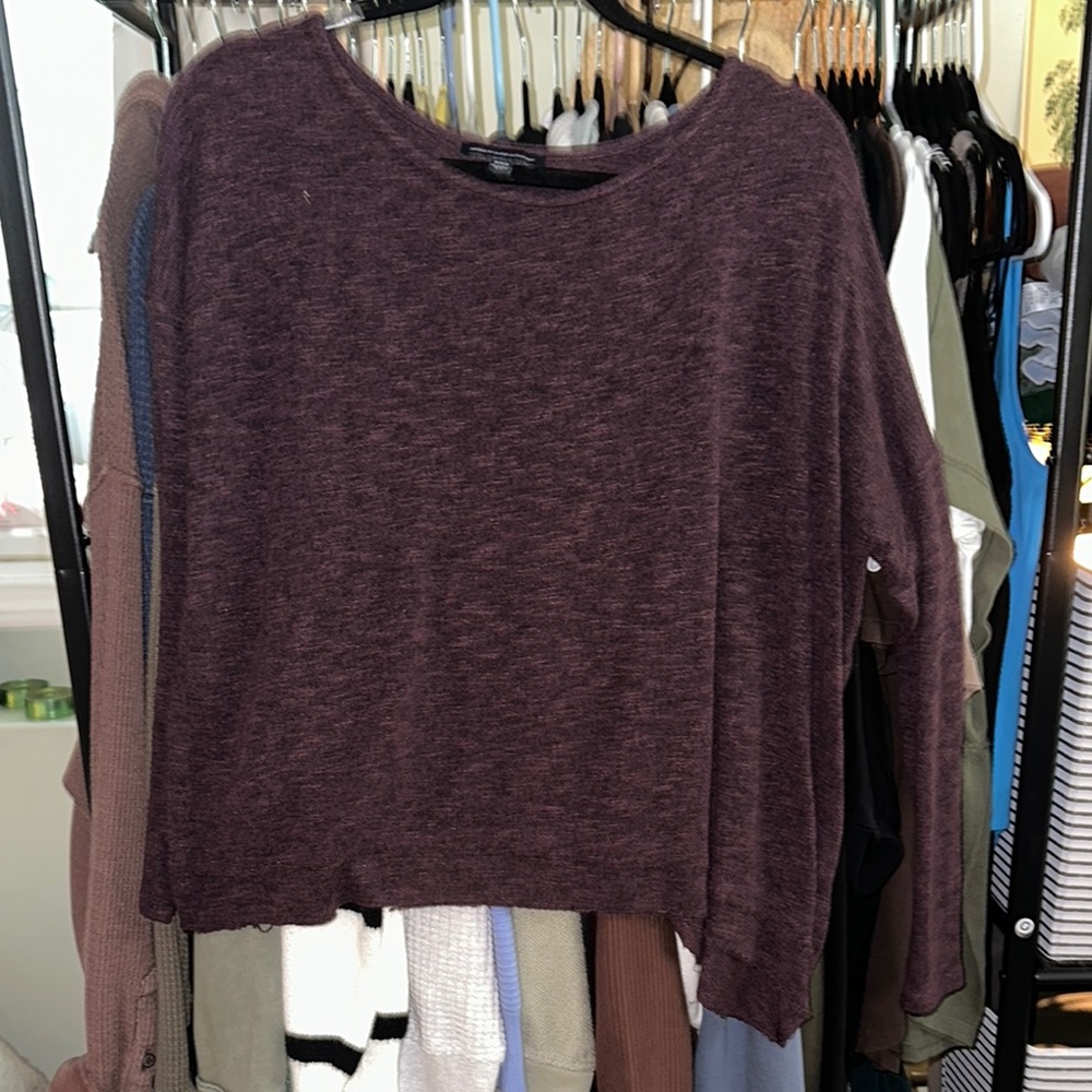 American Eagle Outfitters Purple Crew Neck Sweater